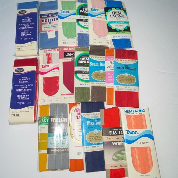 9A* sewing lot blanket binding bias tape hem facing seam binding vintage 15 pack - Picture 5 of 9